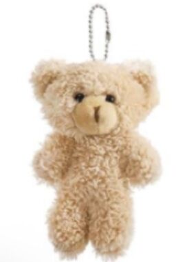 NEW Teddy Bear Bag Charm Plush Tan Light Brown Y2K Cute Kawaii